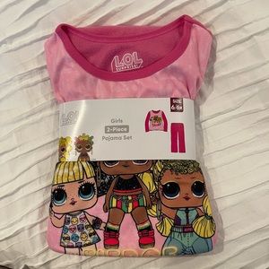 NWT L.O.L. Surprise! Girls Long Sleeve Top and Pants Pajama Set - Size 6/6X